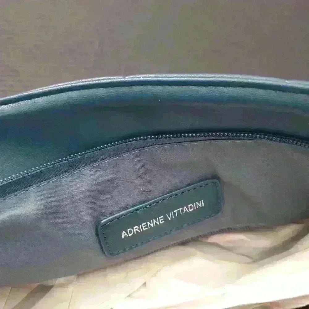 Adrienne Vittadani charmed flap hobo quilt teal purse - Picture 7 of 9